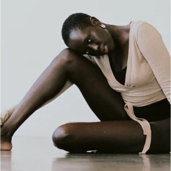 Ozma Dance Wrap Top in Tea - Picture 4 of 7